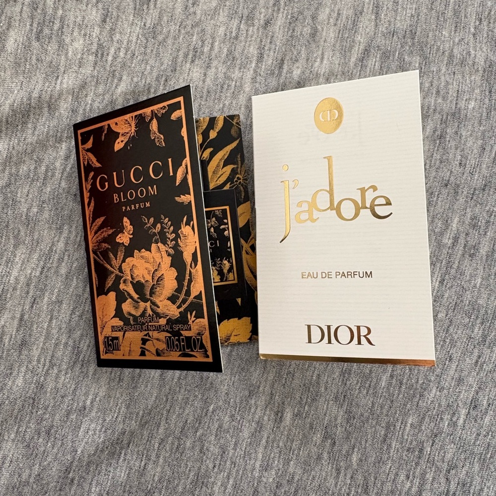Dior J'adore Eau de Parfum 1ml & Gucci Bloom Parfum 1.5ml Travel Size Perfume